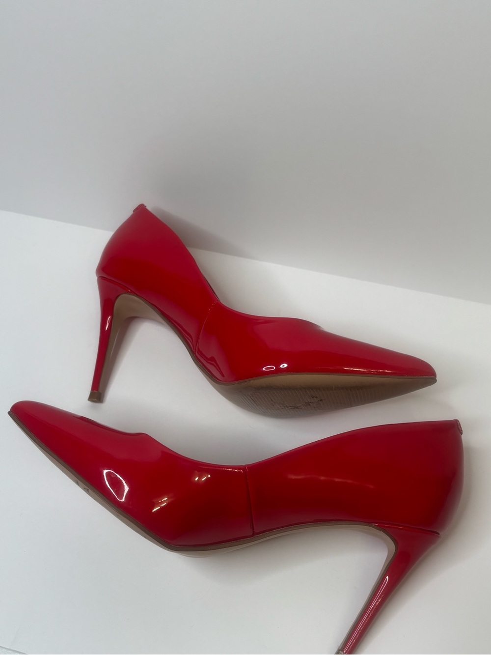 Steve Madden Red Patent Pointed-Toe Stiletto Pumps Size 7 - Picture 7 of 12